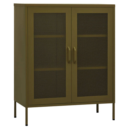 Lady Jillian -  Storage Cabinet Olive Green 80x35x101,5 cm Steel - Model 4